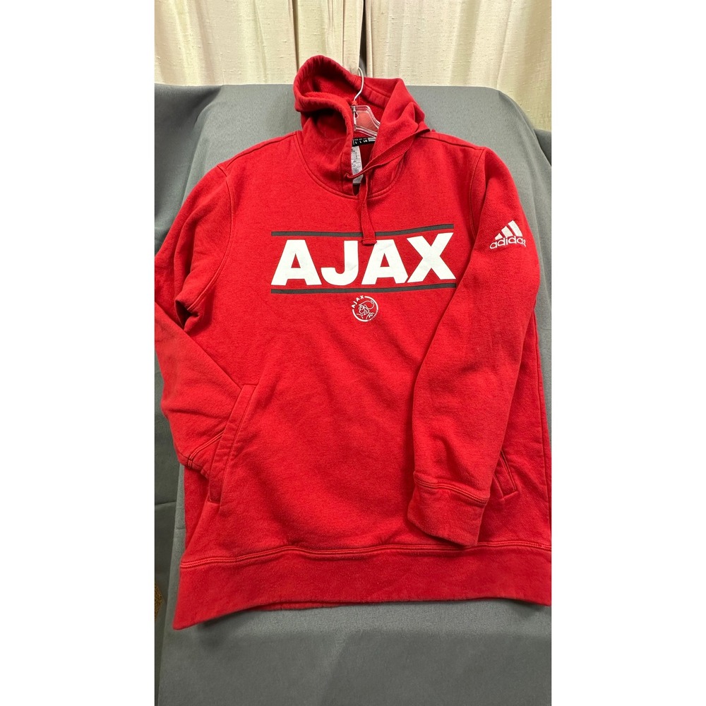 Adidas Ajax‎ Amsterdam Hoodie Men's Large Red Pullover Soccer Football S97365